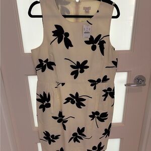 NWT J. Crew Beautiful Black Floral Dress